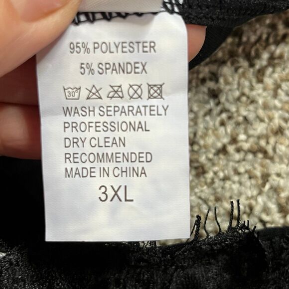 Sexy Romantic Sheer Black Lace Robe G String Thong Women's Size L #680 - Picture 10 of 12